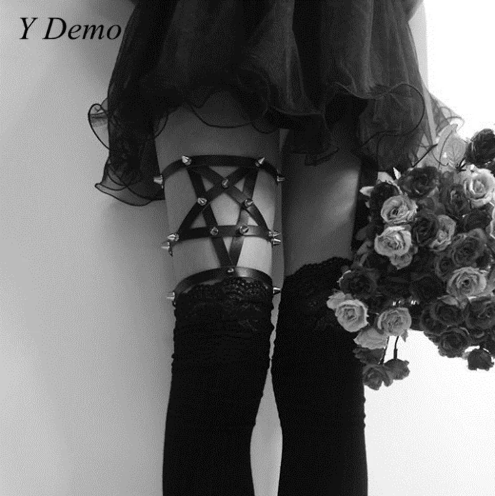 Подвязки кольца для ног в стиле панк|Женские подтяжки| |