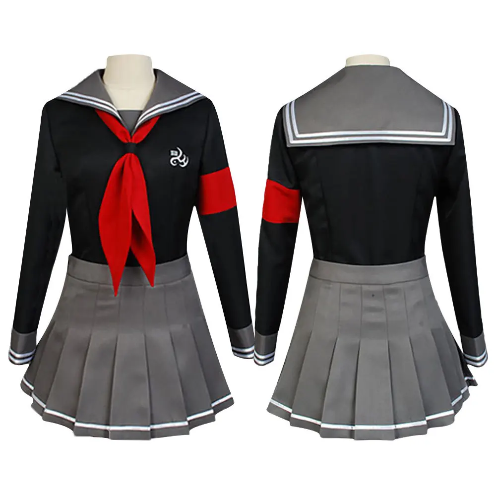 

Peko Pekoyama Cosplay Costume Game Danganronp2 Halloween Woman JK Uniform Top+Skirt+Tie Full Set Halloween Costume