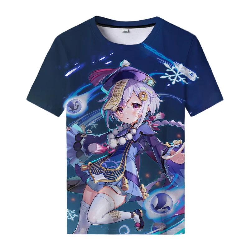 

The most popular game genshin impact 3d printing men's and women's t-shirts tops yuanshen game the neck casual hip-hop cosplay