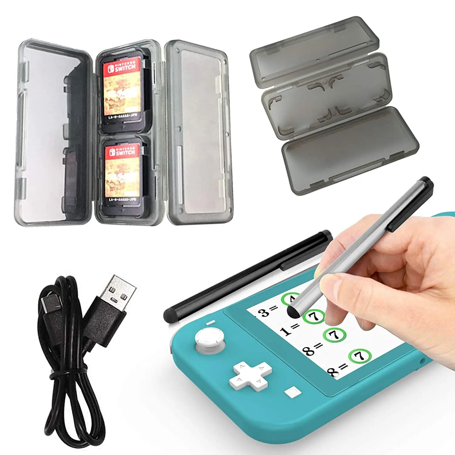 16 in1 accessories bundle for switch lite kit with carrying case tpu cover case with screen protector playstand game card case free global shipping