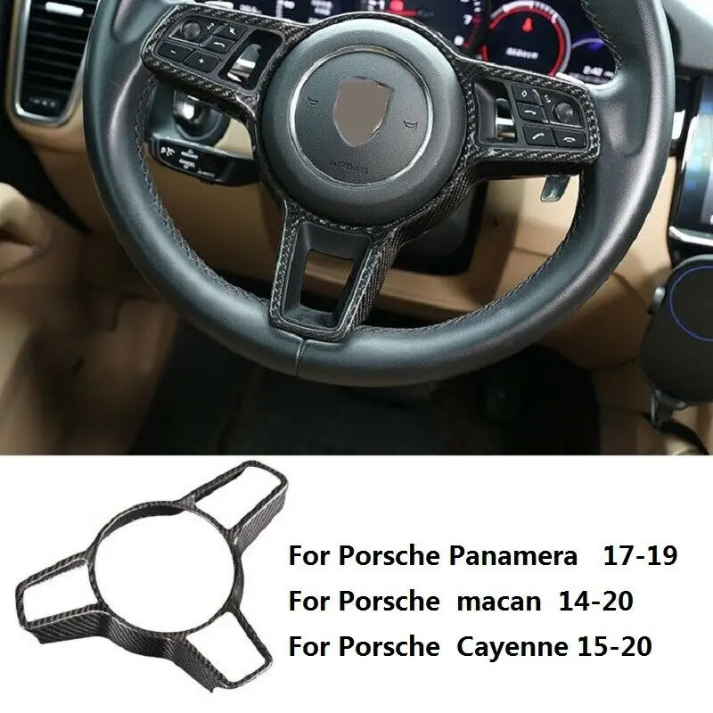 Дешево Отделка Рамы рулевого колеса из углеродного волокна для Porsche Panamera Macan Cayenne