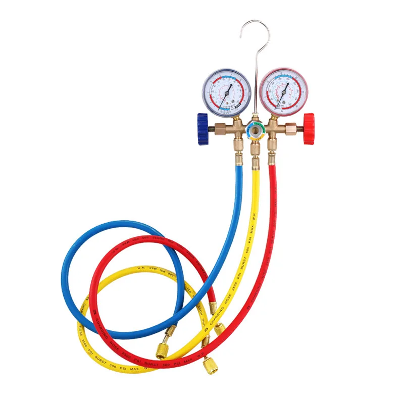 Мониторы давления манометр для кондиционера модель с шлангом и крюком R12 R22 R404A