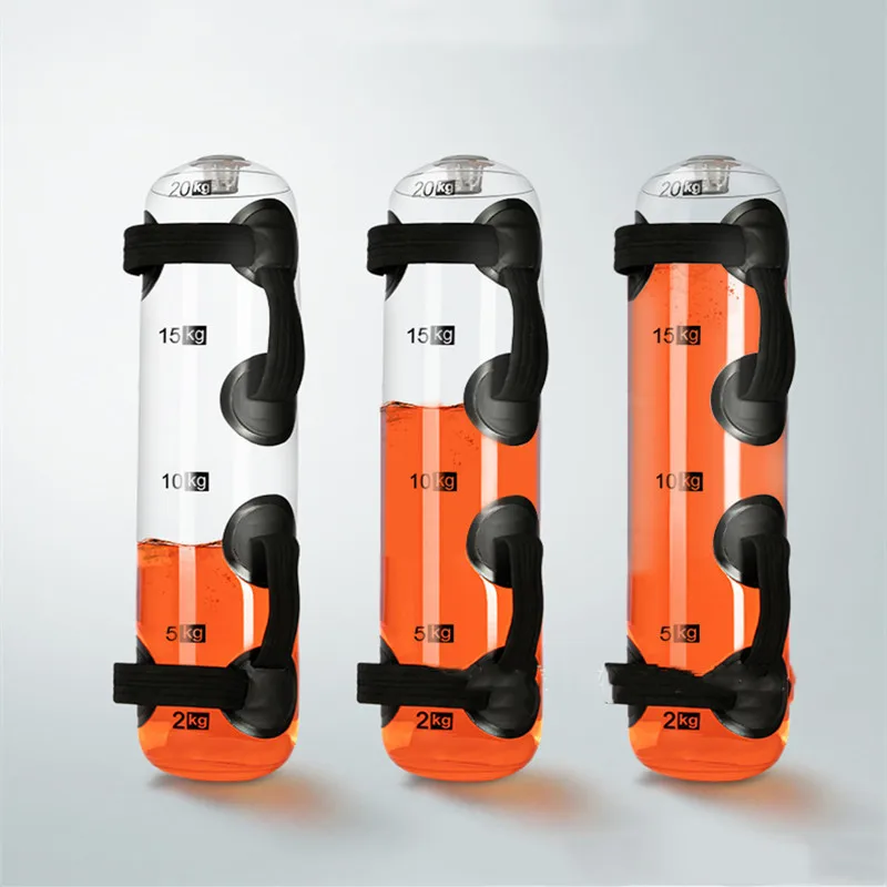 

15/20/35KG Weight Bearing Fitness Water Bag Physical Strength Squat Training Equipment Water Injection Adjustable Horn Water Bag