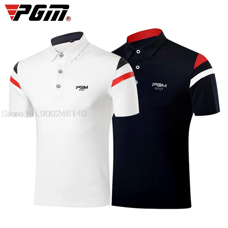 

Golf T shirt PGM Men's Short Sleeve shirts Summer Breathable Elastic Casual Uniforms Sports Golf Tennis Wear Golf Clothing M-XXL