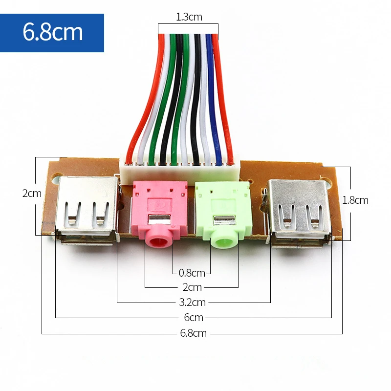 7 8 см 65 ПК Компьютерные кабели и разъемы Чехол передняя панель USB/аудио Передняя USB