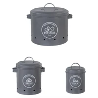 3 pcs storage box potatoes onions garlic bin kitchen food container buckets breathable metal box potato bucket