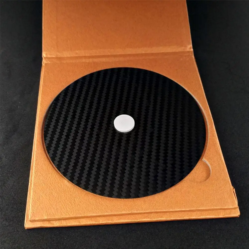 구매 0.2mm HIFI 탄소 섬유 CD DVD 안정기 매트 탑 트레이 플레이어 턴테이블 하이 엔드 앰프 콘 스피커 패드, 1 개