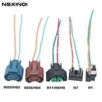 1x 9005 9006 h7 h1 h11 original car led female adapter wiring harness sockets wire connector for headlights fog lights