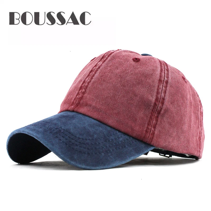 BOUSSAC бейсболки из потертой джинсовой ткани осенне летняя бейсболка для мужчин и