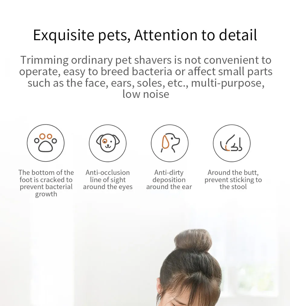 Xiaomi Youpin Pawbby Pet местная электробритва для стрижки собак и кошек, бритвенные волосы для собак, электрическая машинка для ремонта волос