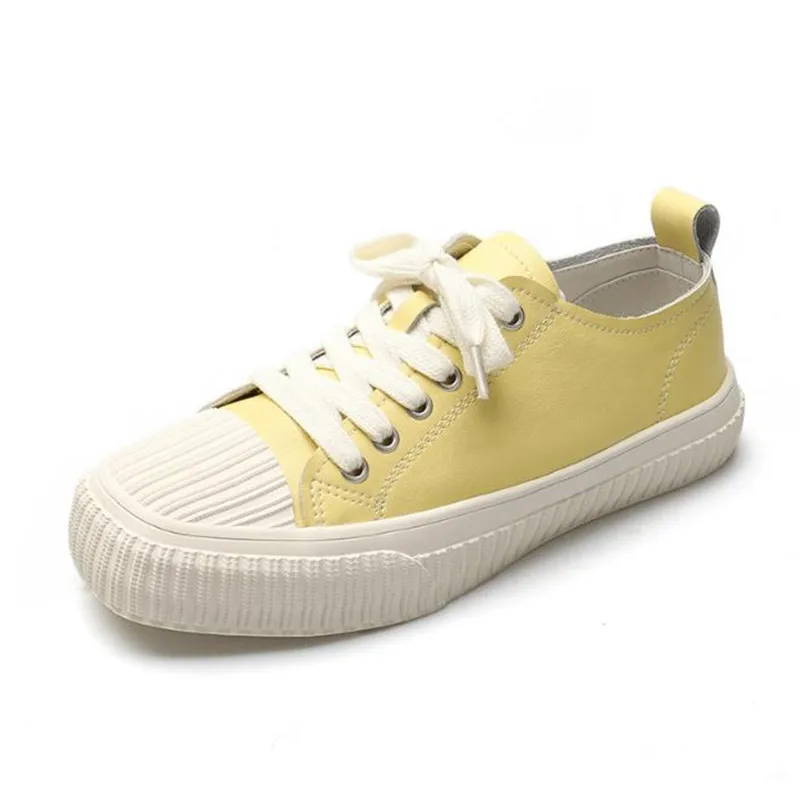 

Туфли женские кожаные на платформе, модная повседневная обувь на шнуровке, плоская подошва, круглый носок, белые, осень 2020