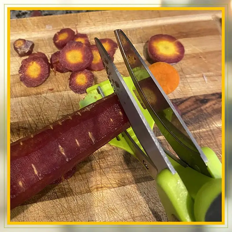 Multifunctional Kitchen Tools Scissors Onion Vegetable Fruit Cutting Herb Salad Chopper Shear Knife | Дом и сад