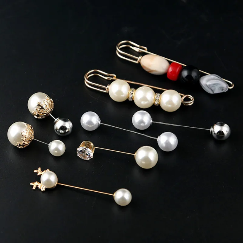 Корейский двойной головой жемчуг нагрудный знак брошь Циркон Лось английские