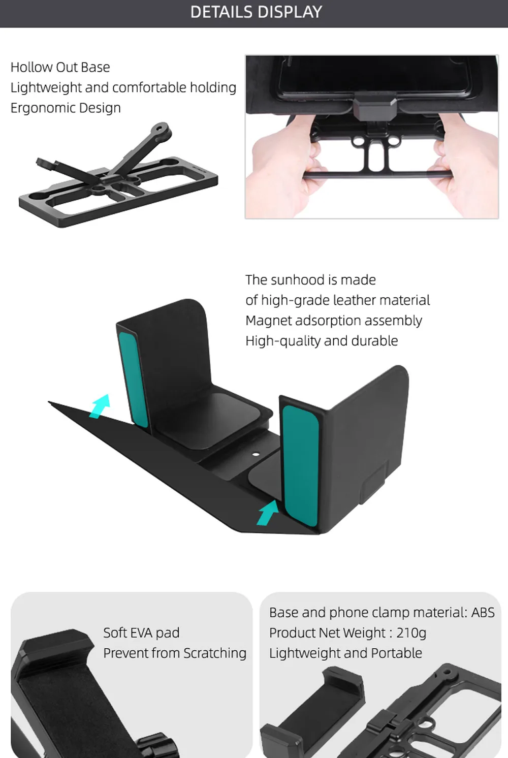 2 в 1 держатель для телефона с пультом дистанционного управления регулируемым