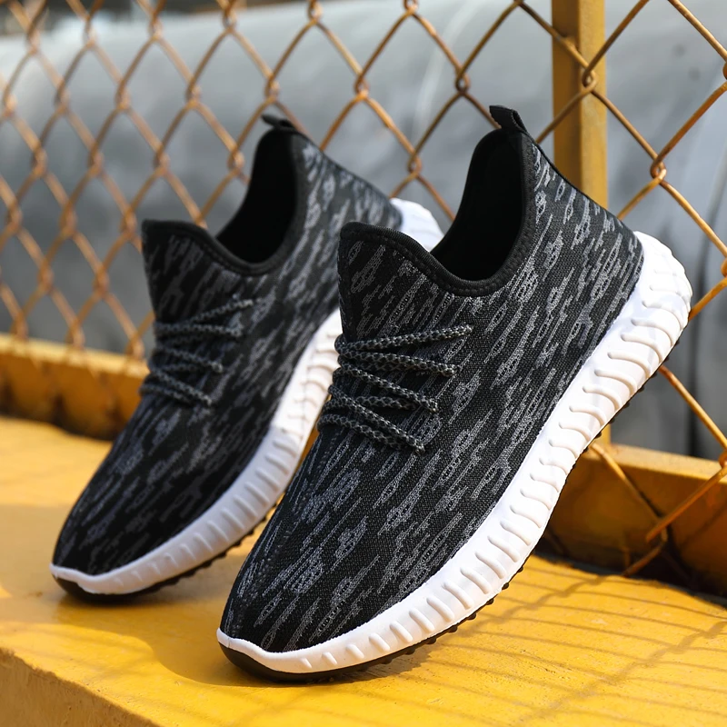 

Spring New Style Flying Woven Men's Shoes, Breathable and Comfortable Mesh Single Shoes, Lightweight Casual Sports Shoes