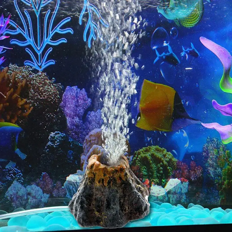 Fish tank volcano shape and bubble stone oxygen pump fish tank decorations fish accessories oxygen pump fish tank
