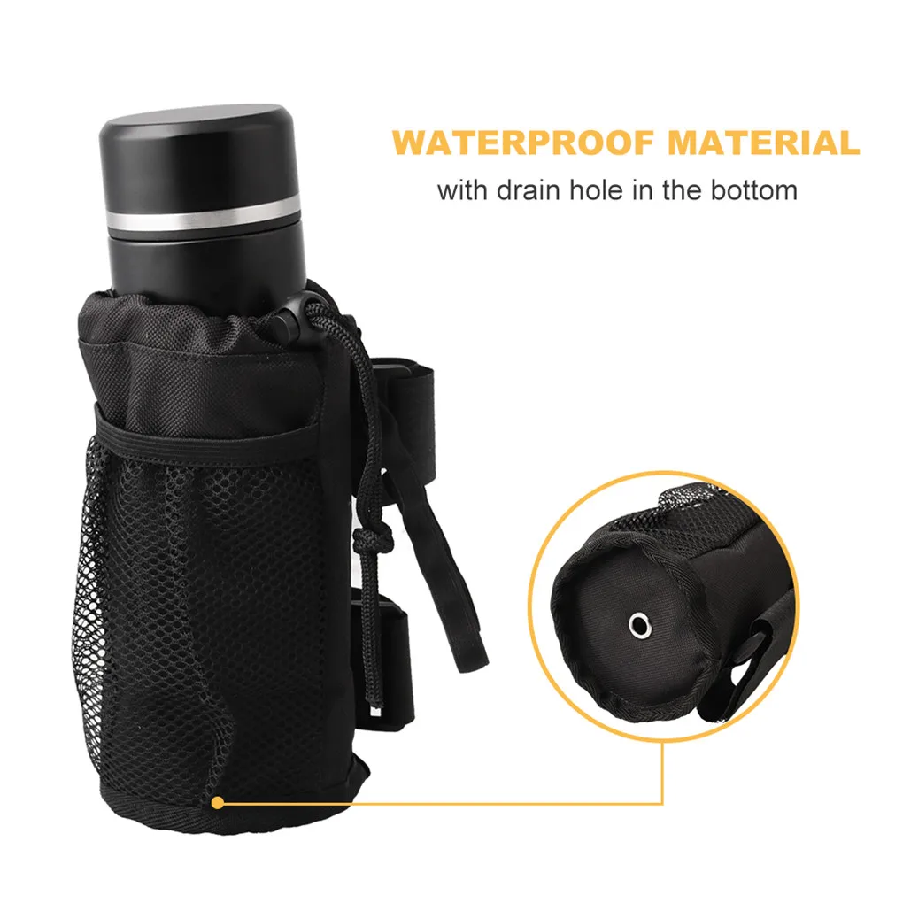 2pc Bike Cup Holder Bag Wheelchair Stroller Bar Drink Bottle Storage Pouch Oxford Fabric Pocket Outdoor Water | Спорт и развлечения