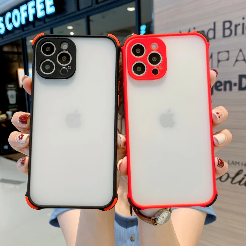 

Phone Case For OPPO Realme Narzo C12 C25 GT C20 X7 7 7i C17 V15 V11 Q2 V5 30A 20 30 Pro 5G Matte Transparent Four-Corner Case