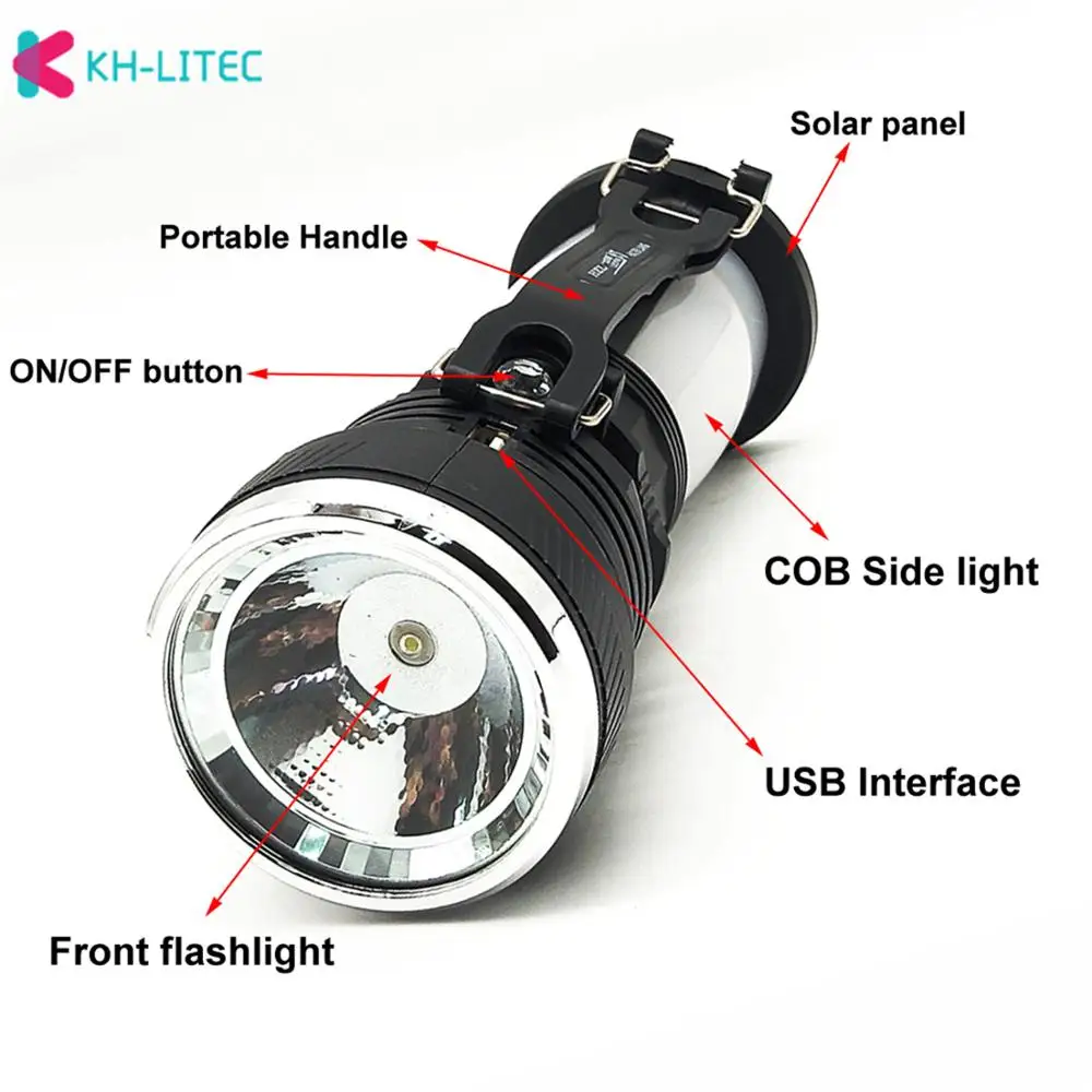 Солнечная энергия перезаряжаемый аккумулятор водонепроницаемый Светодиодный