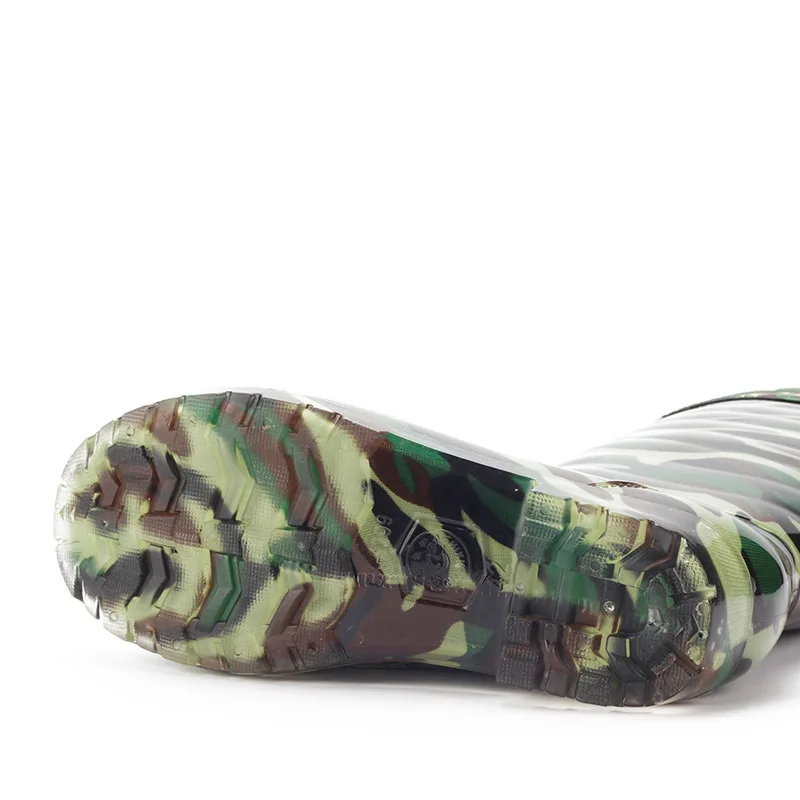 Сапоги для рыбалки с бархатной подкладкой камуфляжные высокие сапоги