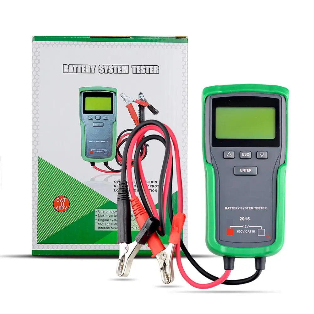 Holdpeak HP-2015 Automotive Battery Tester 12V 24V Voltage Checker ,For Battery Status,Engine Activtion System, Charging S