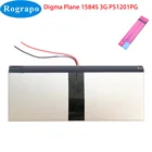 Новый 3,7 V 8000mAh планшетный ПК аккумулятор для Digma Plane 1584S 3G PS1201PG перезаряжаемый аккумулятор 2 провода линии