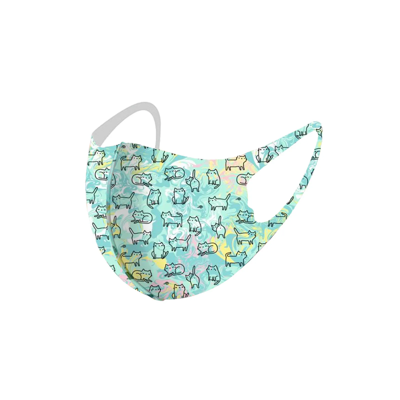 Маска детская из шелка дышащая многоразовая 10 шт. | Тематическая одежда и