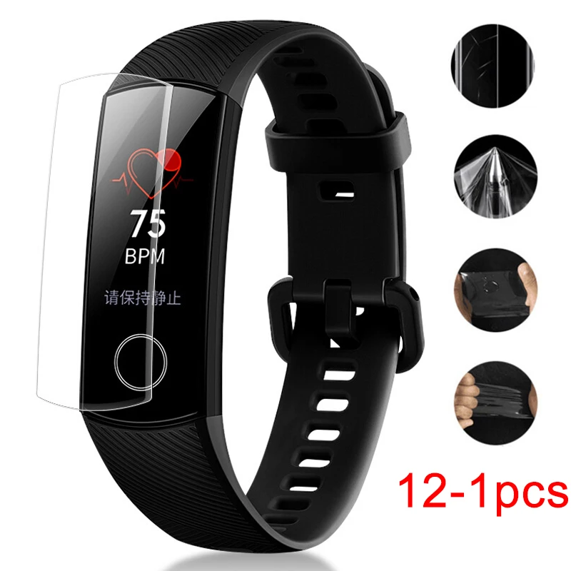 12 1 шт. honor Band 4 Защита экрана для huawei мягкая ТПУ пленка смарт браслет на band4 band5 не