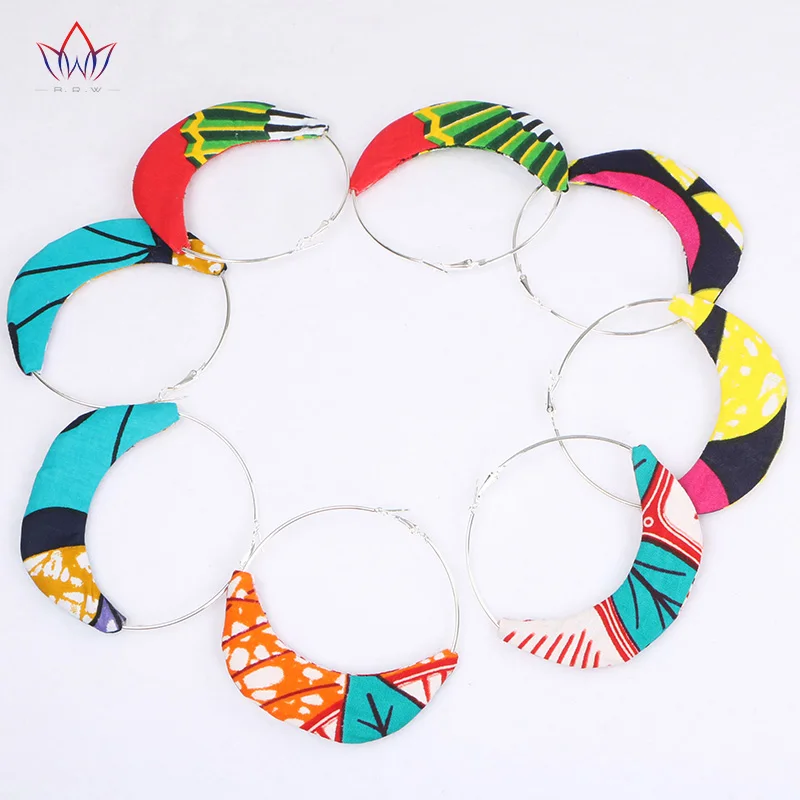 Женские серьги с этническим узором крупные ручной работы в африканском стиле