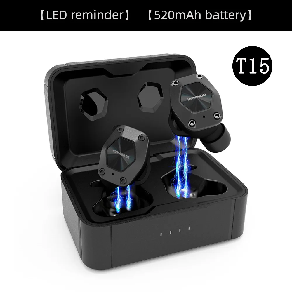 T15 TWS True 5,0 Bluetooth наушники спортивные в уши беспроводные наушники IPX6 водонепроницаемые наушники для телефона с 6500 мАч зарядный чехол - Цвет: T15