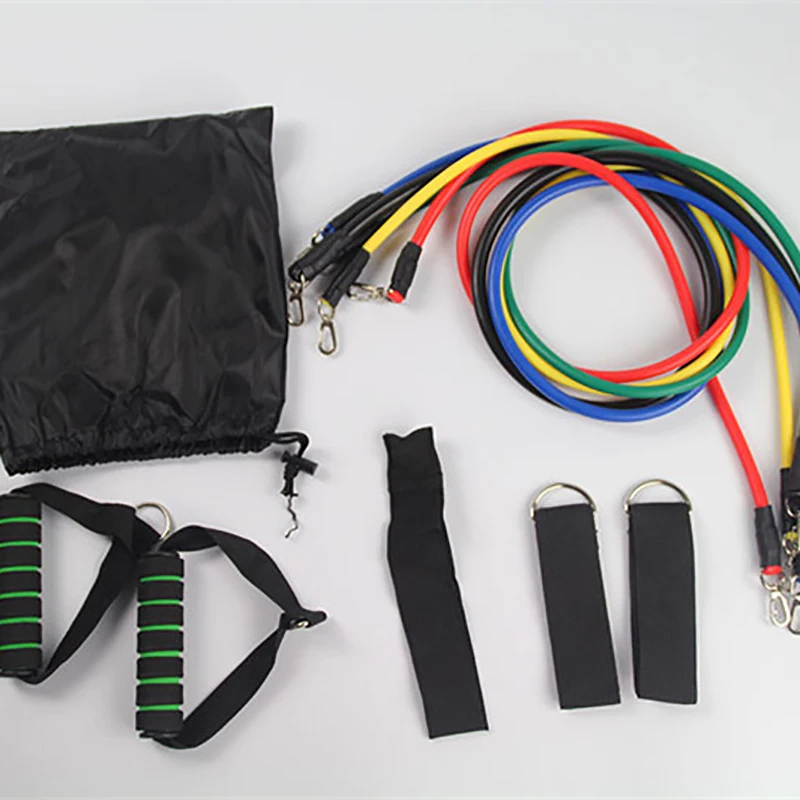 Набор эластичных лент комплект из 11 предметов спортивное оборудование для