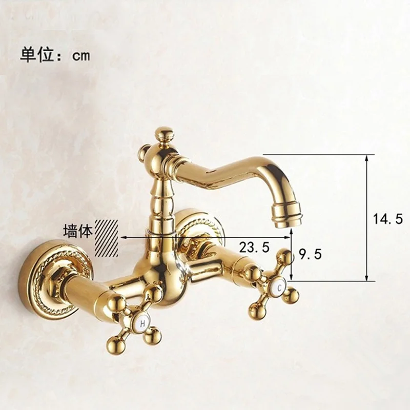 

Rotate Wall Mount Gold Bathtub Faucet Mixer Bidet Faucets Bathroom Accessories Mixer Tap Shower System Baignoire Taps EH50BF