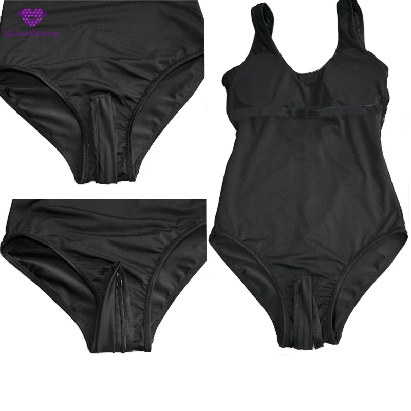 Пикантный школьный слитный купальник на молнии в японском стиле черного и синего