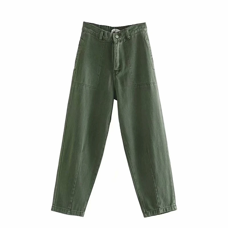 GLAUKE 2020 весенние Красные Зеленые джинсы женские свободные джинсовые брюки с