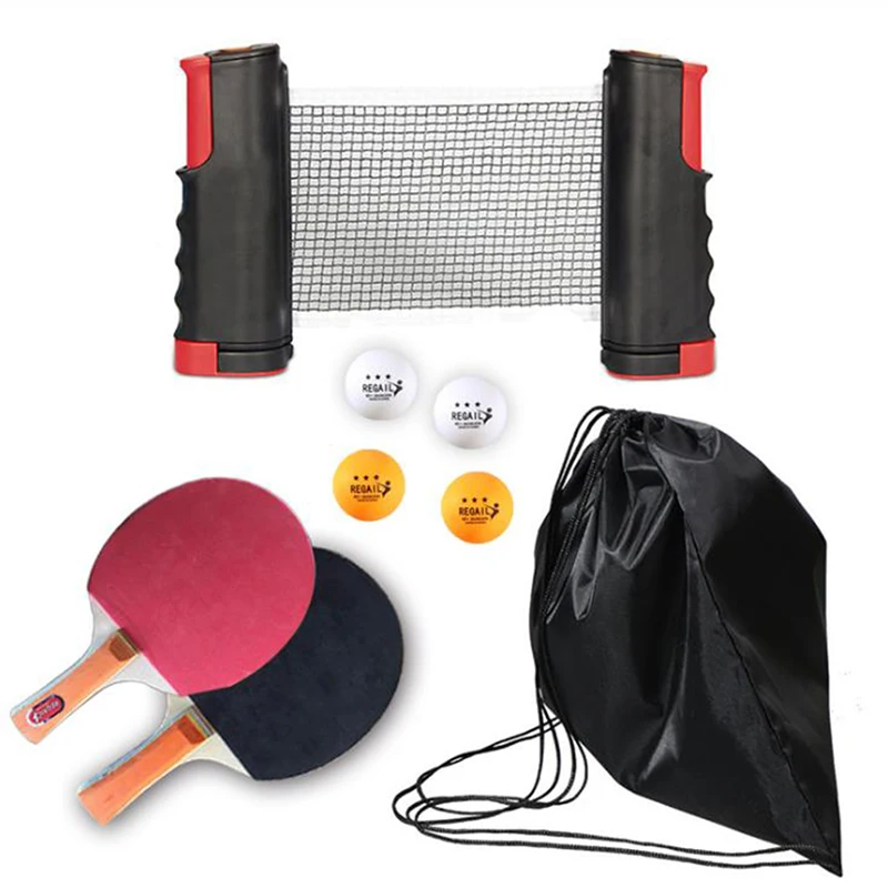 

1 pair Table Tennis Net Portable Retractable Ping Pong Post Net Rack For Any Table Table Tennis Rack Replace Kit Ping Pong Set