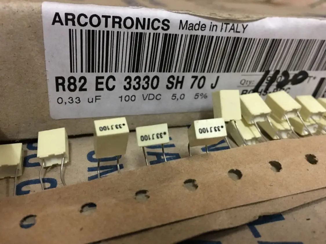 Медный пленочный конденсатор AV R82 0 33 мкФ 100V 5% P5MM KEMET 334/100V MKT 330NF 334 Arcotronics RSB мкФ/100V
