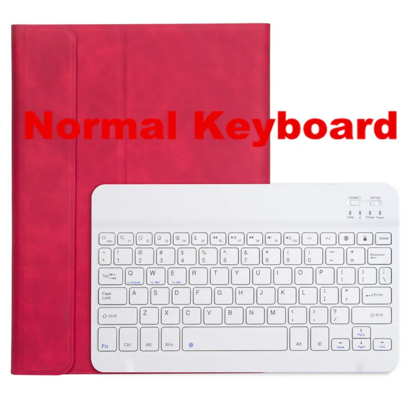 Normal-RD-WBK Съемная Bluetooth клавиатура для iPad 10," A2200 A2198 A2232 смарт-чехол для iPad Air 10,5" A2123 A2152 A2153 - Цвет: Normal-RD-WBK
