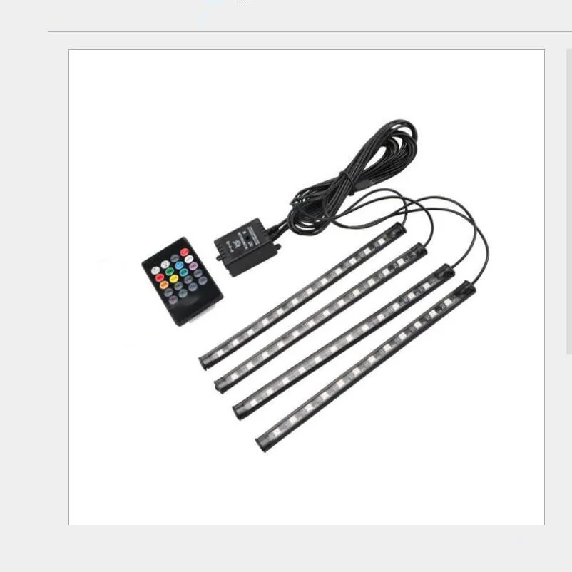 4 шт. автомобиль RGB Светодиодные ленты светильник светодиодный салона автомобиля