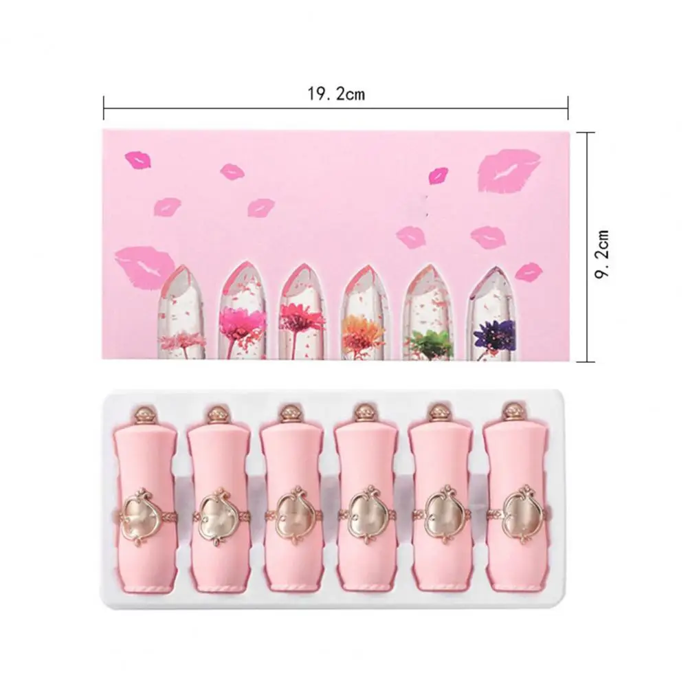 

3.8g x 6 Lipstick Set Safe Moisturizing Synthetic Makeup Lipstick Set for Girl Accessories