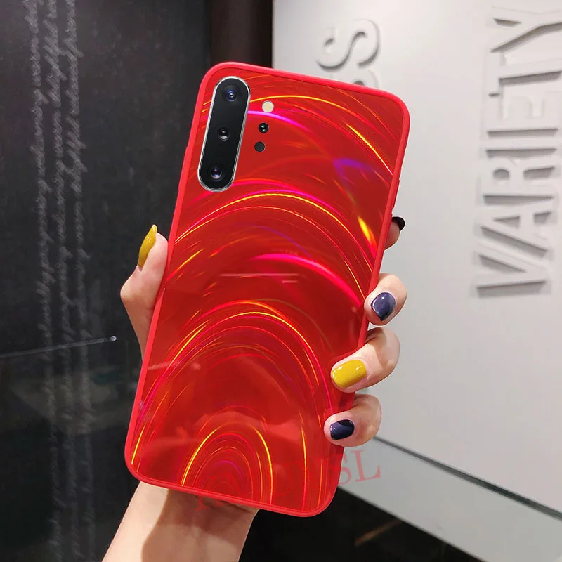 Радужный зеркальный чехол для samsung Galaxy S8 S9 S10e Note 8, 9, 10, J4 J6 плюс J8 A7 A70 A60 A50s A40 A30s A20s A10s блестящая Обложка