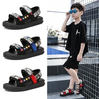 new 2021 summer kids sandals fashion sandalias childrens shoes non slip soft bottom leather boys sandals for children tlx3