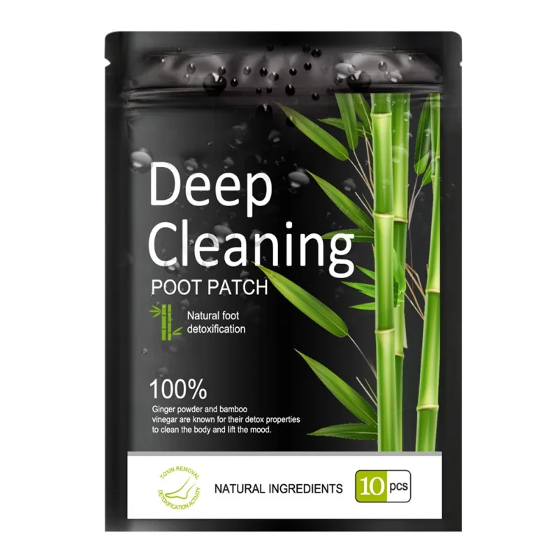 

10pcs Foot Pads Natural Bamboo Vinegar Ginger Patches Bamboo Powder Clean Body Lift Mood Body Health Care