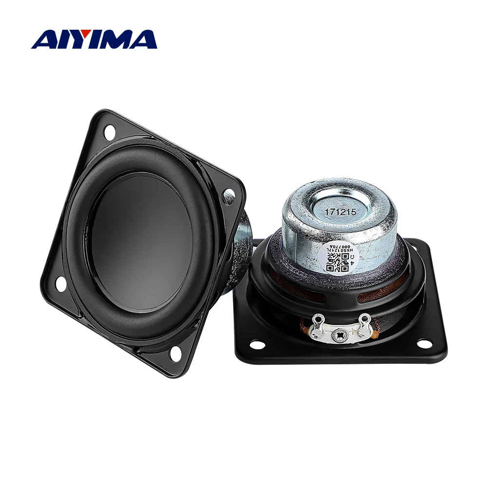 AIYIMA 2Pcs 2 Inch Full Range Audio Speaker Unit 52mm 4 Ohm 10W Hifi Stereo Loudspeaker DIY Bluetooth Home Amplifier Speakers