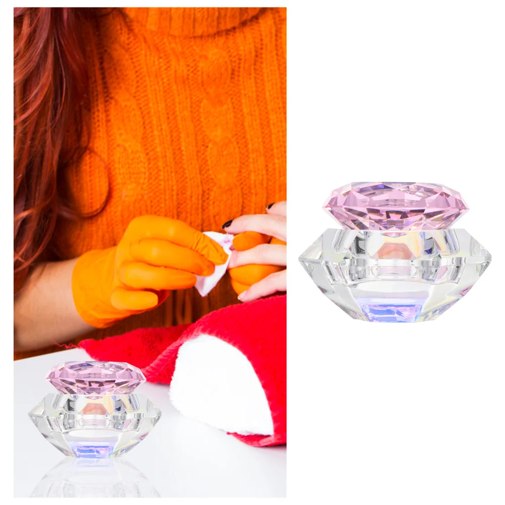 

1pc Crystal Cup for Nail Polish Nail Styling Tool Octagon Cup for Nail Liquid
