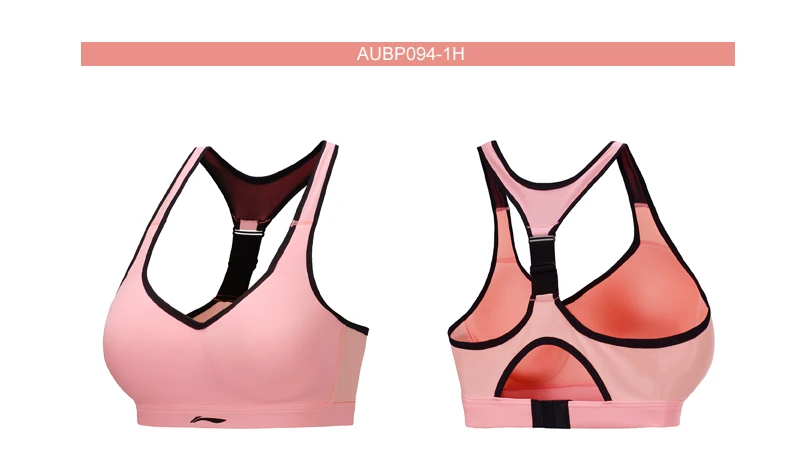Li-Ning, женские спортивные бюстгальтеры для тренировок, высокая поддержка, плотная посадка, Регулируемые дышащие чашечки на подкладе, спортивные топы AUBP094 WBJ202