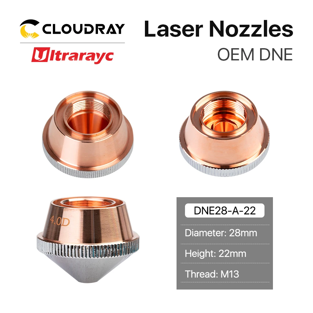 

Ultrarayc DNE Cutter Laser Nozzles Conusmables Single Double Layers Chrome-Plated D28 Caliber 1.4mm-4.0mm for Fiber Machine