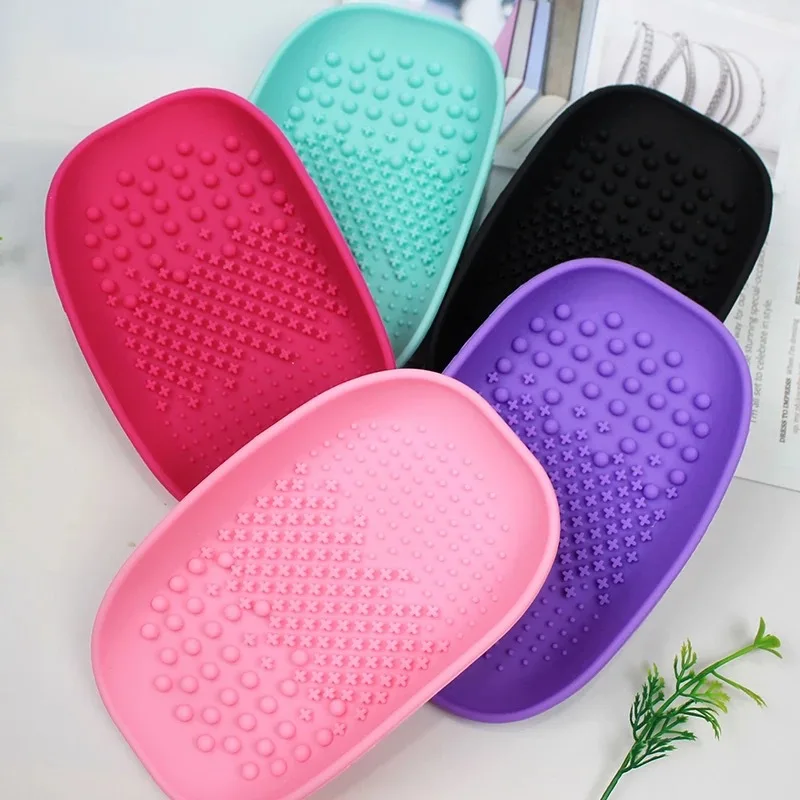 Силиконовая щетка для очистки косметики мытья макияжа чистки геля основы