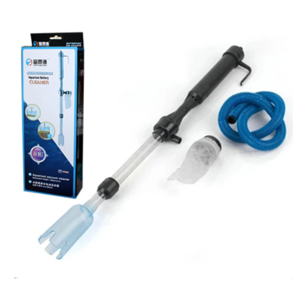 Aquarium Battery Syphon Operated Fish Tank Vacuum Cleaner Water Filter Clean Siphon Tools | Дом и сад