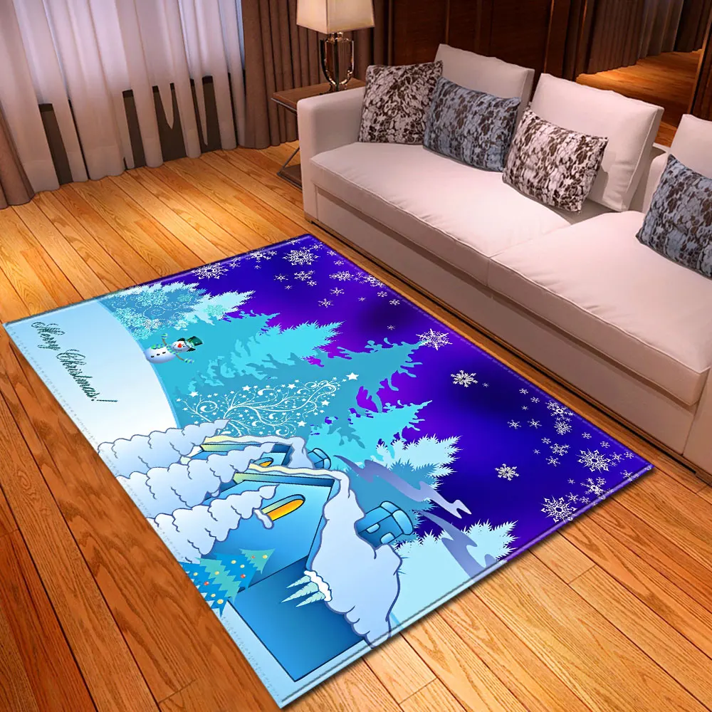 Веселые рождественские ковры коврики для гостиной Рождественский коврик с