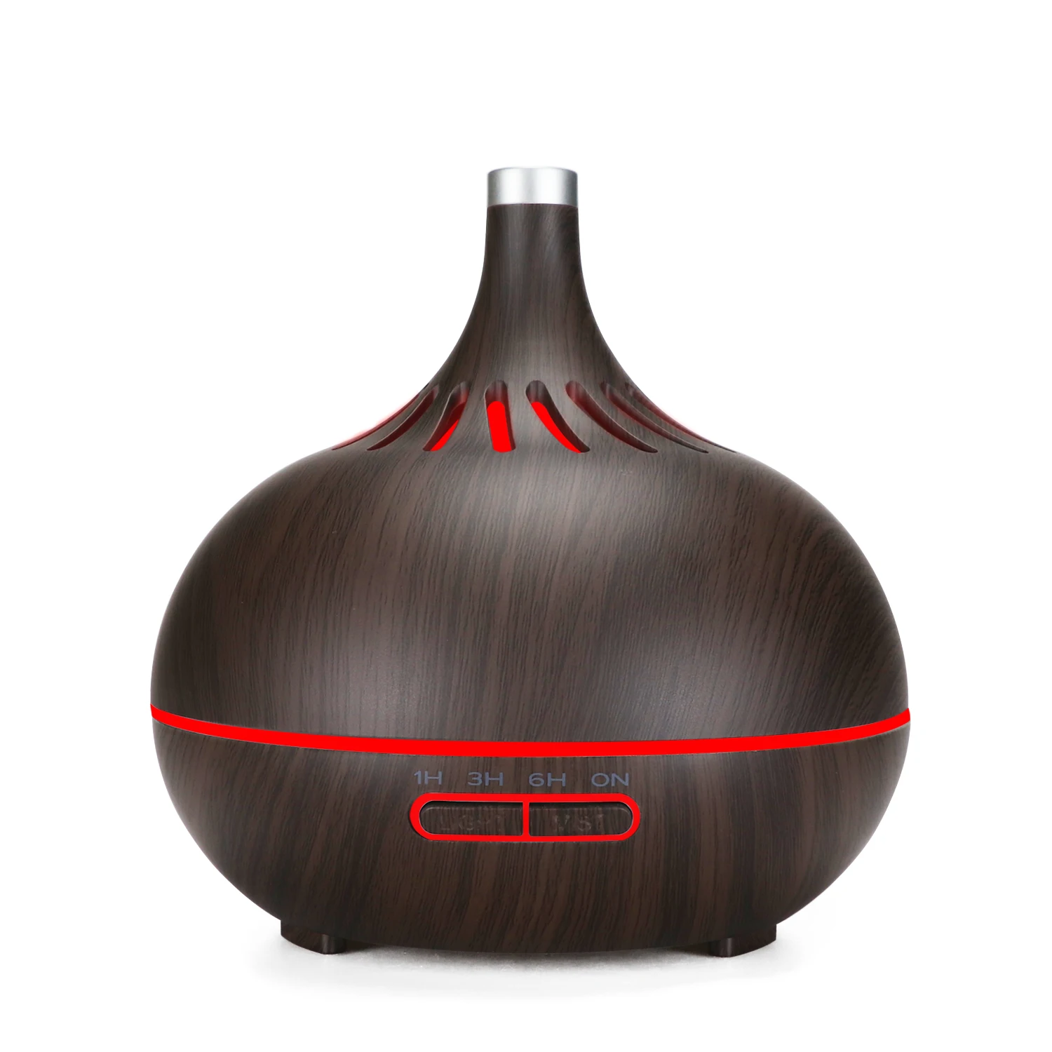 

400ml Hot Sale WIFI Ultrasonic Hollow Wood Grain Air Humidifier Aromatherapy Essential Oil Diffuser With 7 Color Night Lights
